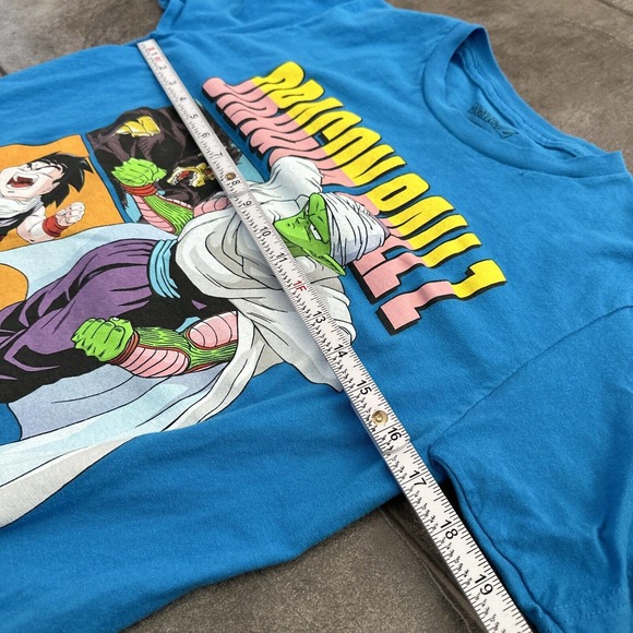 Dragon Ball Z Piccolo Gohan Mens T-Shirt Top Bright Blue Size Small Short Sleeve - Picture 9 of 9
